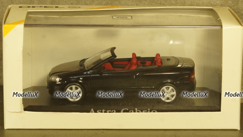 Opel Astra G Cabrio Convertible black, 9121877, Minichamps 1:43