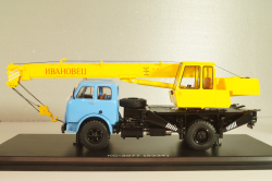 КС-3577(5334) Ивановец, автокран на шасси Маз-5334 1984, синій/жовтий, SSM1642, SSM 1:43