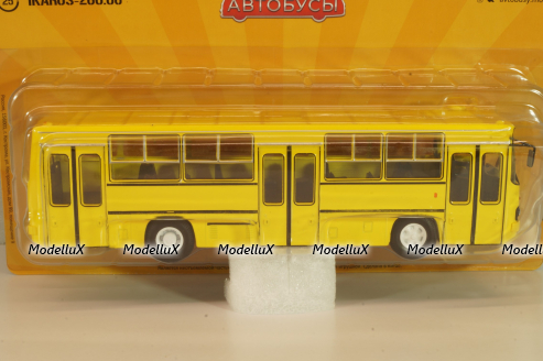 Икарус-260.06, желтый, Наши автобусы №25, Modimio 1:43 ( перевыпуск)