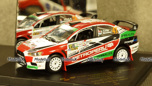 Mitsubishi Lancer Evo X No.41, Rally Italy Fuchs/Mussano 2013, Vitesse 1:43
