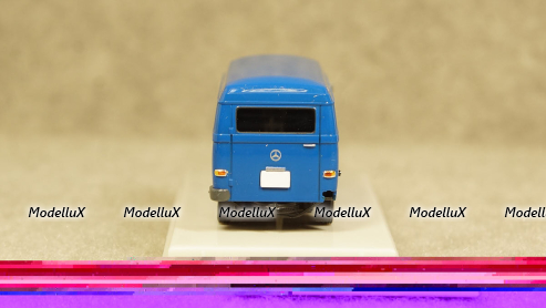 Mercedes L 206D box wagon blue, Brekina 1:87 