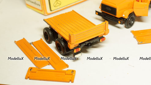 Зил 4331 борт с прицепом, на запчасти, СЕН 1986, оранж, 1:43