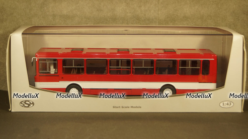Лиаз 5256 белый/красный, SSM4021, SSM 1:43