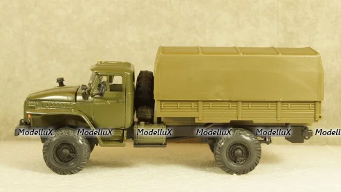 Урал-43206 бортовой с тентом хаки, Элекон 1:43