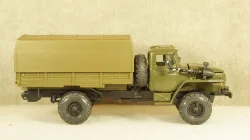 Урал-43206 бортовой с тентом хаки, Элекон 1:43