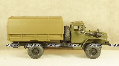 Урал-43206 бортовой с тентом хаки, Элекон 1:43