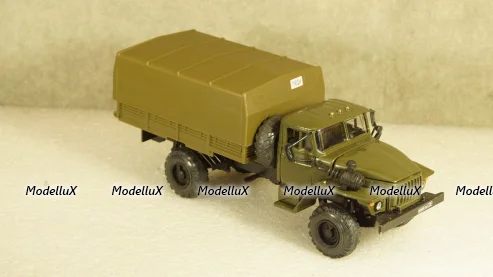 Урал-43206 бортовой с тентом хаки, Элекон 1:43