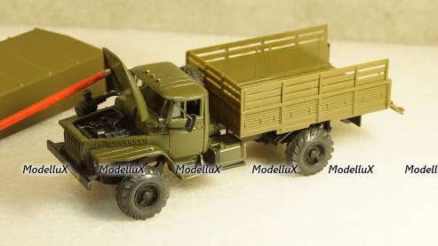 Урал-43206 бортовой с тентом хаки, Элекон 1:43