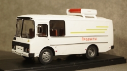 ПАЗ-37981 "Продтовары" рефрижераторный фургон 1997г., Алник43 1:43