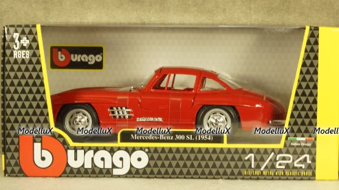 Mercedes 300 SL (W198) Red, 8-22023, Burago 1:24