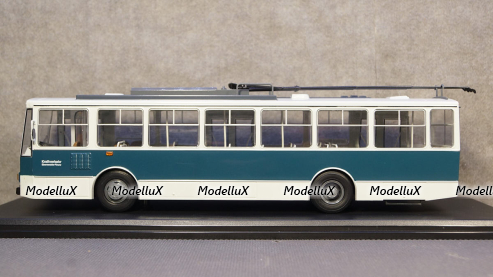 Skoda 14tr white/dunkelgrün Eberswalde, PCL47066, Premium Classixxs 1:43