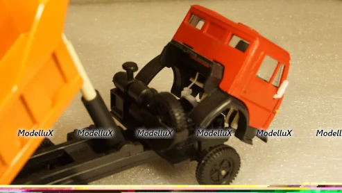 Камаз 5511 самосвал красный/оранжевый, Арек 1:43