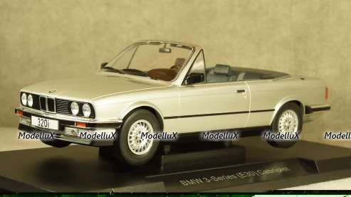 BMW 320i (E30) Convertible Silver 1985, 18152, MCG 1:18