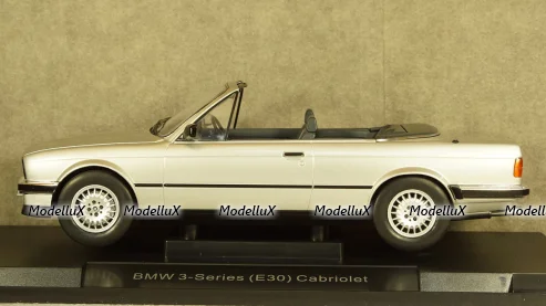 BMW 320i (E30) Convertible Silver 1985, 18152, MCG 1:18