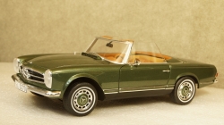 Mercedes 280 SL W113 со сьемным тентом 1966 greenmetallic, Schuco 1:18