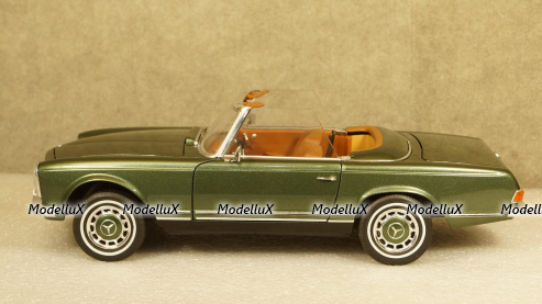 Mercedes 280 SL W113 со сьемным тентом 1966 greenmetallic, Schuco 1:18