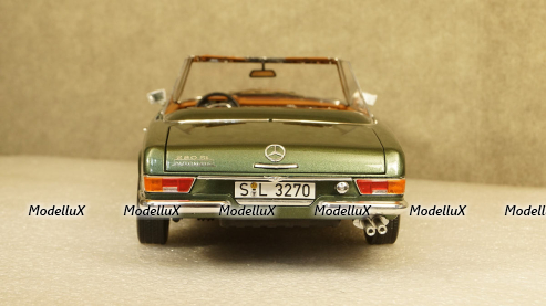 Mercedes 280 SL W113 со сьемным тентом 1966 greenmetallic, Schuco 1:18
