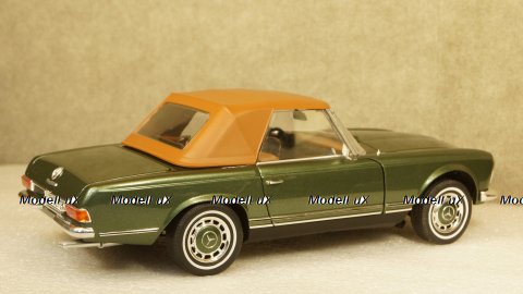 Mercedes 280 SL W113 со сьемным тентом 1966 greenmetallic, Schuco 1:18