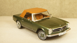 Mercedes 280 SL W113 со сьемным тентом 1966 greenmetallic, Schuco 1:18