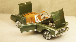 Mercedes 280 SL W113 со сьемным тентом 1966 greenmetallic, Schuco 1:18