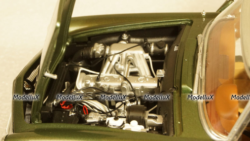 Mercedes 280 SL W113 со сьемным тентом 1966 greenmetallic, Schuco 1:18