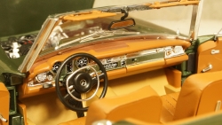 Mercedes 280 SL W113 со сьемным тентом 1966 greenmetallic, Schuco 1:18