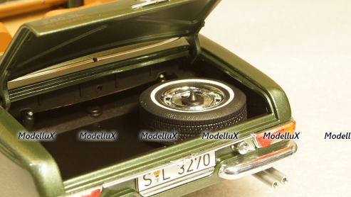 Mercedes 280 SL W113 со сьемным тентом 1966 greenmetallic, Schuco 1:18