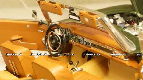 Mercedes 280 SL W113 со сьемным тентом 1966 greenmetallic, Schuco 1:18