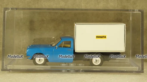 Газ-24 будка, сине/белый, Алник43 1:43