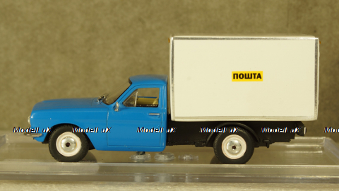 Газ-24 будка, сине/белый, Алник43 1:43