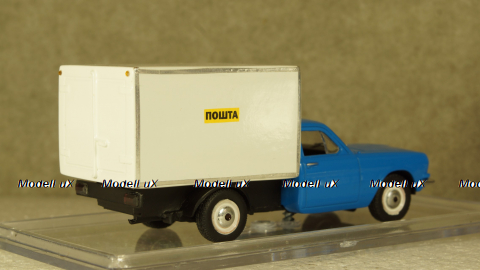 Газ-24 будка, сине/белый, Алник43 1:43