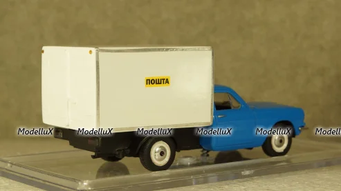 Газ-24 будка, сине/белый, Алник43 1:43