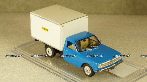 Газ-24 будка, сине/белый, Алник43 1:43