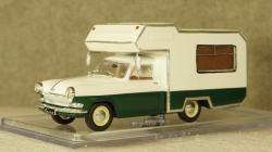 Газ-21 кемпинг, третья серия бело/зеленый, Алник43 1:43