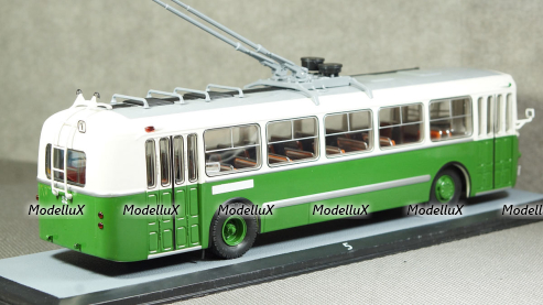 ЗИУ-5 бело-зелёный маршрут №1, 04006F, Classicbus 1:43