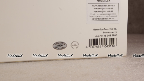 Mercedes 280 SL weinrot, 450035800, Schuco 1:18