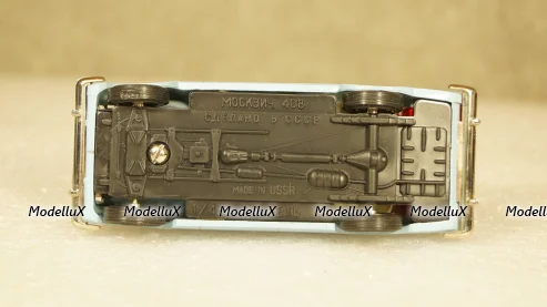 Москвич 408 Такси голубой, Тантал/Радон 1:43 
