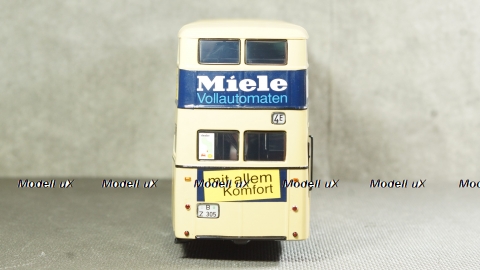 Bussing D2U double decker Miele 1958 beige, Minichamps 1:43
