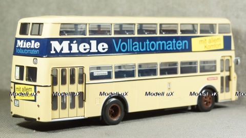 Bussing D2U double decker Miele 1958 beige, Minichamps 1:43