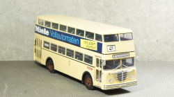 Bussing D2U double decker Miele 1958 beige, Minichamps 1:43