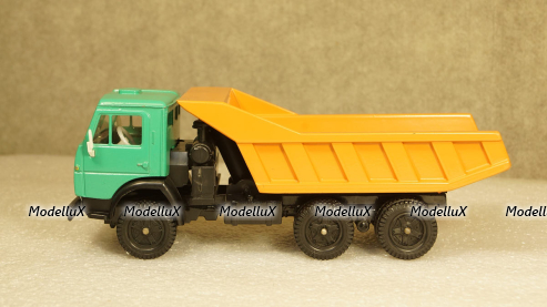 Камаз 5511 самосвал зелёный/оранжевый, Арек 1:43