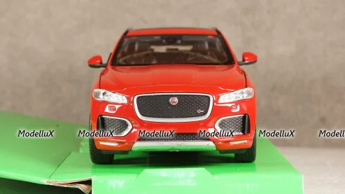 Jaguar F-Pace metallic-red without showcase, 24070, Welly 1:24