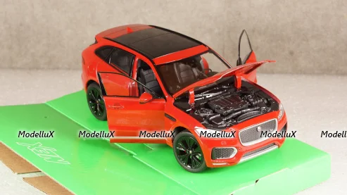 Jaguar F-Pace metallic-red without showcase, 24070, Welly 1:24