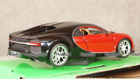 Bugatti Chiron 2016, red/black, 24077RED, Welly 1:24