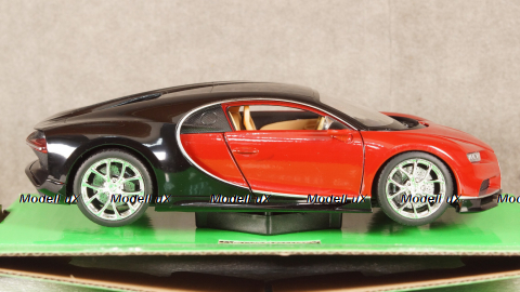 Bugatti Chiron red/black, 24077, Welly 1:24