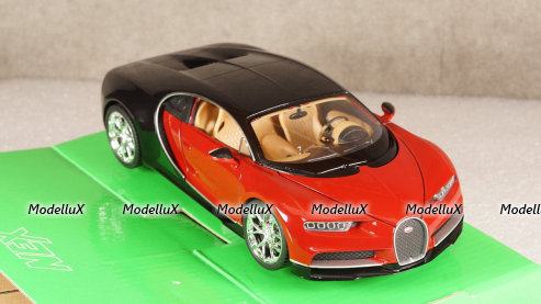 Bugatti Chiron 2016, red/black, 24077RED, Welly 1:24