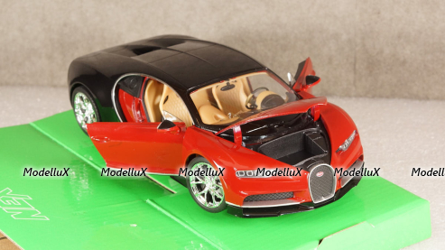 Bugatti Chiron 2016, red/black, 24077RED, Welly 1:24