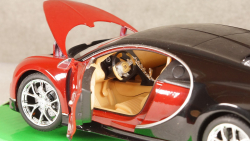 Bugatti Chiron 2016, red/black, 24077RED, Welly 1:24