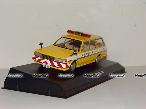 Toyota Mark II Wagon LG Police 1988, yellow, YX76V, Dism 1:43