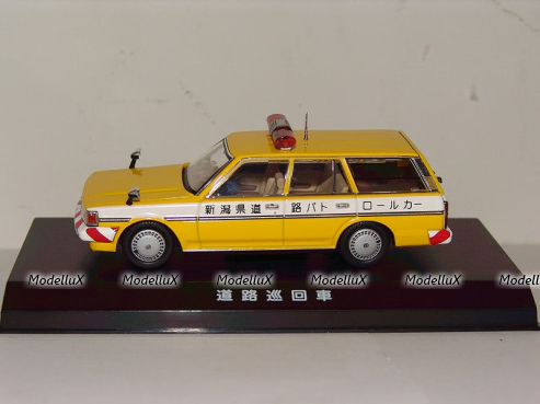 Toyota Mark II Wagon LG Police 1988, yellow, YX76V, Dism 1:43